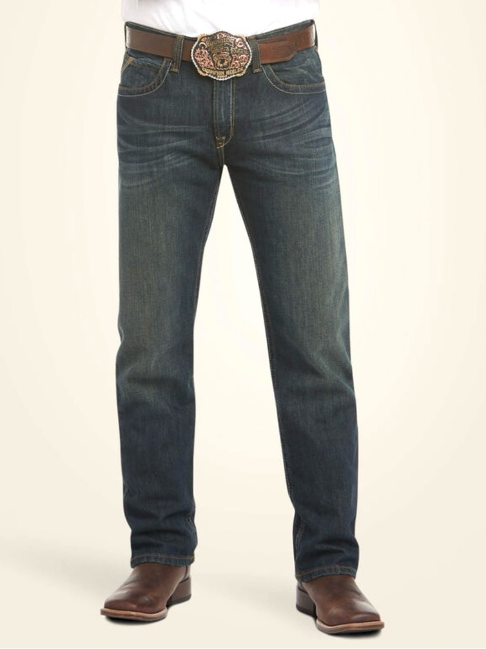 Ariat M2 Scoundrel Bootcut Blue Jeans Dusty Road Medium Wash Denim Men’s 34/34